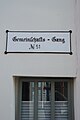 Historisches Straßenschild in Lübeck "Gemeinschafts-Gang"