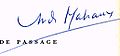 André Malraux aláírása