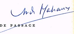 André Malrauxʼ signatur