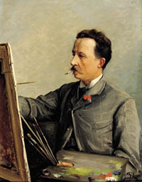 Peder Mønsted, skildere troch Sigvard Hansen, 1895