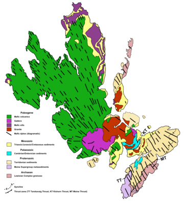 Geological map of Skye Skye Geology.png