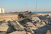 Destroyed part of Rockaway Boardwalk