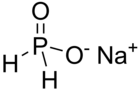 Ein Natriumkation und ein Hypophosphit-Anion