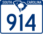 South Carolina Highway 914 marker