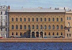 The facade of the Vladimir Palace in Saint Petersburg, Russia, redolent of Alberti's designs, 1867-1872 Spb 06-2012 Palace Embankment various 09.jpg