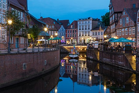 Hanse harbour, Stade, Lower Saxony, Germany