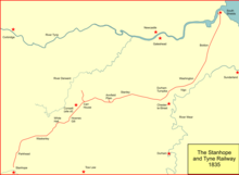 System map of the Stanhope and Tyne Railway in 1835 Stanhope&tyne.png