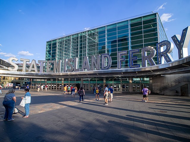Front entrance of the Staten Island Ferry Whitehall Terminal