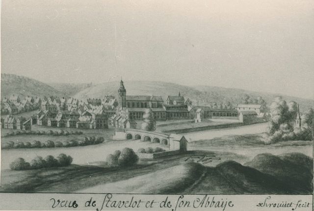 The town and abbey of Stavelot, c. 1735