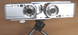 Stereocamera van 2 digitale camera's