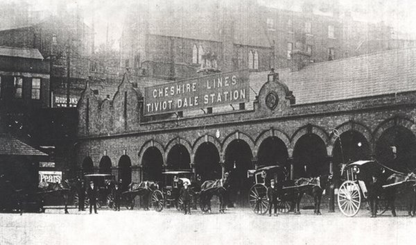 Stockport Tiviot Dale railway station c.1902