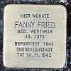 Stolperstein Sandweg 34 Fried Fanny