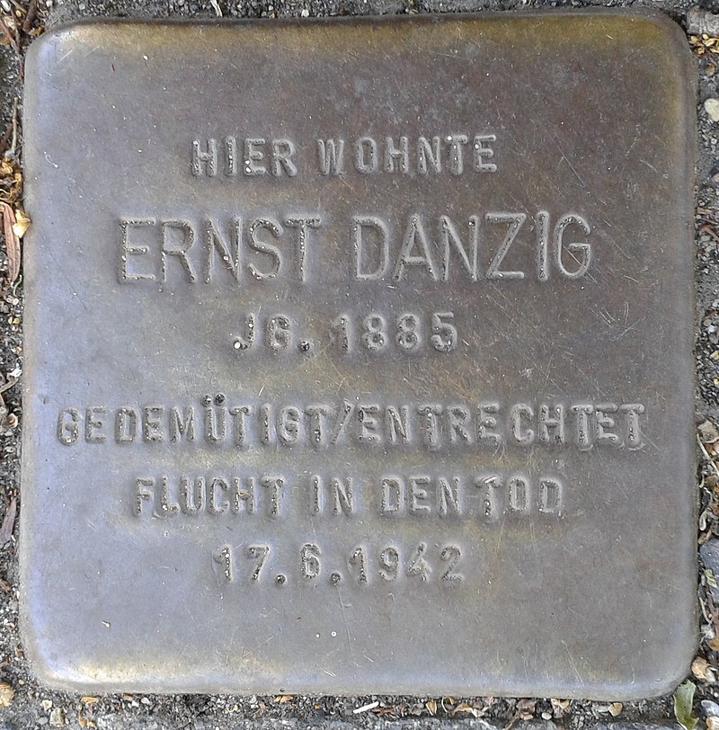 Stolperstein Bergisch Gladbach Bensberger Straße 188a Ernst Danzig