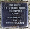 Stumbling stone Kochhannstrasse 1 (Frhai) Betty Blumenthal.jpg