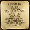 Stolperstein für Betje van der Staal-Koster (Rotterdam).jpg