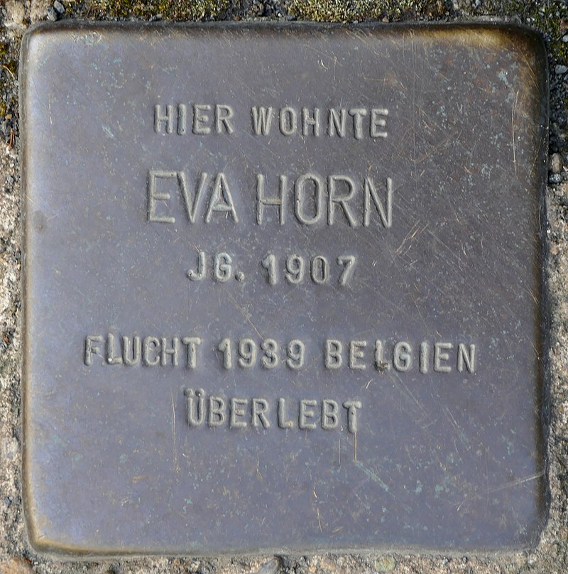 Stolpersteine Kommern, Eva Horn (Kölner Straße 11).jpg