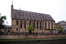 Église Saint-Jean à Strasbourg où les prisonniers évadés prennent contact avec l’Équipe Pur Sang