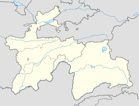 Localização da cidade no Tajiquistão