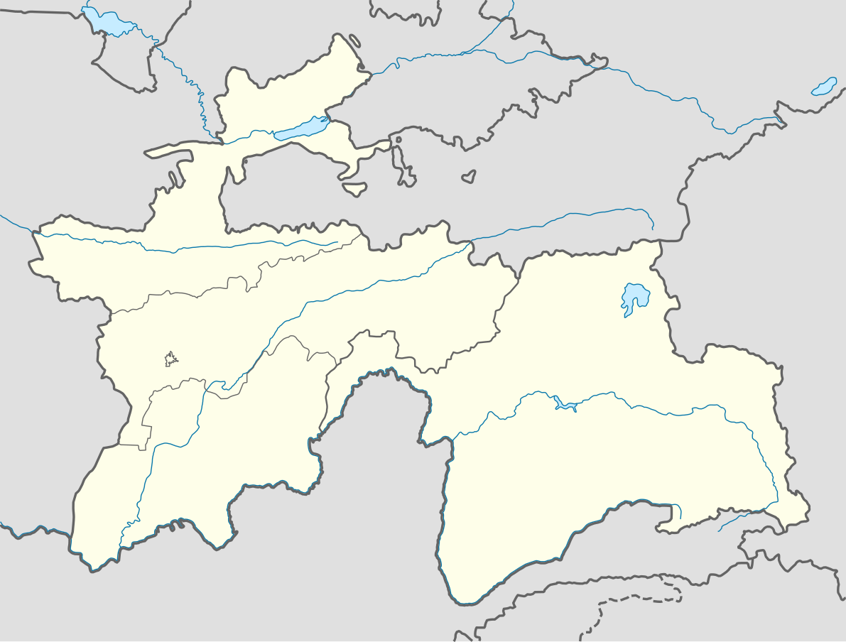 Localização da cidade no Tajiquistão