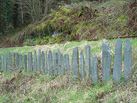 Slate fencing in Mid-Wales