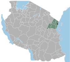 Localização de Tanga na Tanzânia