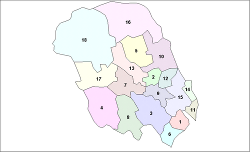 Location of Telemark Municipalities