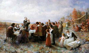 "The First Thanksgiving at Plymouth"...