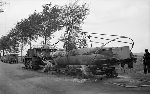 A Biber captured by the British Army near Arras, France, after being abandoned by the retreating Germans (1944)