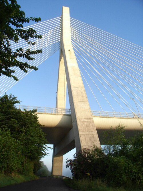 The Mary McAleese Boyne Valley Bridge carries the Drogheda bypass across the river Boyne.