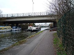 The Parkway bridge running over the Grand Union Canal near Hayes