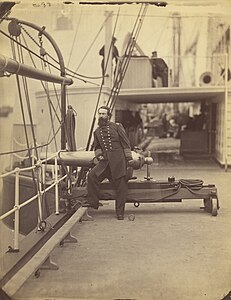 Timothy H. O'Sullivan - Admiral David Dixon Porter on the Deck of His Flagship the "Malver" After the Victory at Ft. Fisher... - Google Art Project.jpg