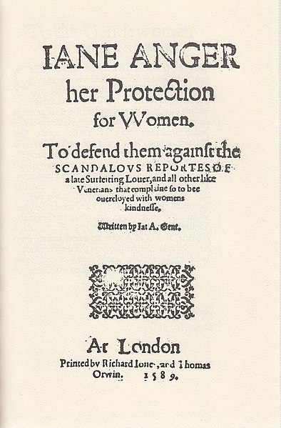 File:Title page Jane Anger her Protection for Women 1589.jpg