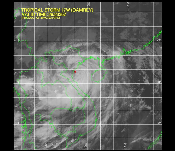 File:Typhoon 17W (Damrey) 200509262330.jpg