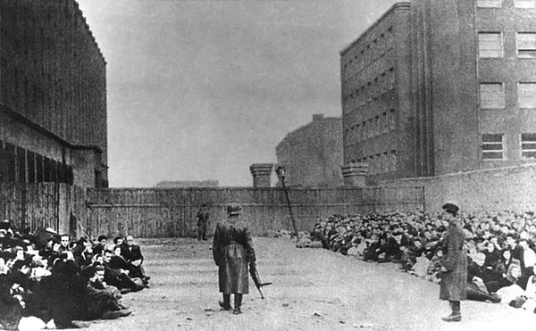 Umschlagplatz holding pen for deportations to Treblinka death camp