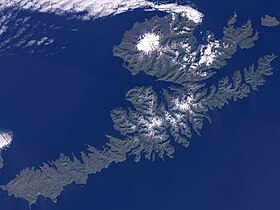 Image satellite d'Unalaska.