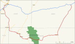 Map of Utah State Route 24