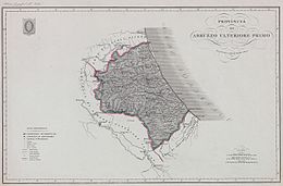 Le cime della Laga nell'Abruzzo Ultra I° - 1860 ca.Pizzo di Sevo, Monte di Roseto (Gorzano, Pizzo di Moscio) e Monte Pallone (Monte Pelone, o forse Macera della Morte) sono indicati come montagne indipendenti.