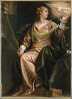 Saint Catherine of Alexandria in prison New York City, Metropolitan Museum of Art.