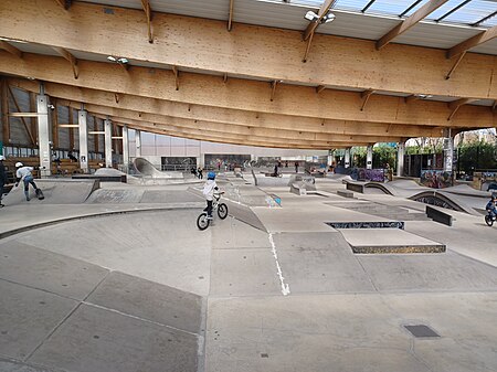 Vue générale du skatepark