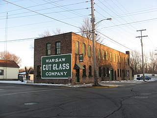 Warsaw Cut Glass Company historic factory building in Warsaw, Indiana