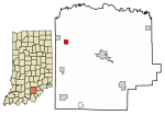 Miniatuur voor Bestand:Washington County Indiana Incorporated and Unincorporated areas Campbellsburg Highlighted 1810000.svg