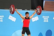 Deutsch: Gewichtheben bei den Olympischen Jugendspielen 2018; Tag 2, 10. Oktober 2018; Jungen 62 kg English: Weightlifting at the 2018 Summer Youth Olympics at 8 October 2018 – Boys' 62 kg