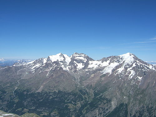 Weissmiesgruppe from W (Saas valley)