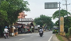Gapura selamat datang di Kecamatan Sei Lepan