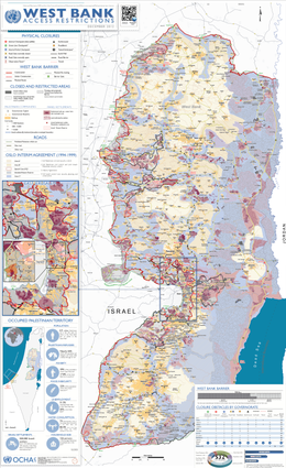 Mapa de Cisjordânia