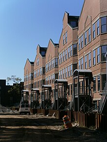 New buildings Whitlock Cordage along former Morris Canal-Lafayette Park, Communipaw, Jersey City.jpg