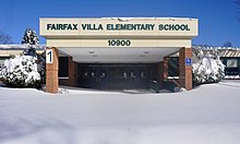 Fairfax Villa Elementary School in Fairfax Winter Storm Jonas - Fairfax Villa Neighborhood - Santa Clara Street - 6.JPG