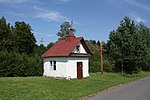 English: Chapel in Wołkowyja. Polski: Kaplica we wsi Wołkowyja.