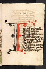 Wolfram, Parzival 1,1ff (Prolog) – Ist zwiffel hertzen noch gebur... (Heidelberg, Codex Palatinus Germanicus)
