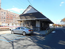 Het Long Island Rail Road-station in Woodmere.